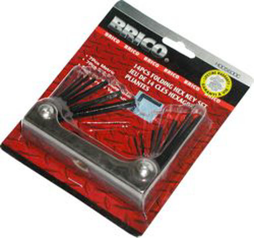 Picture of Hex Key Set 14pc Folding SAE/M - No: H005600C