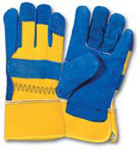 Picture of Gloves Blue Split Boa Lined - No: JI655BL
