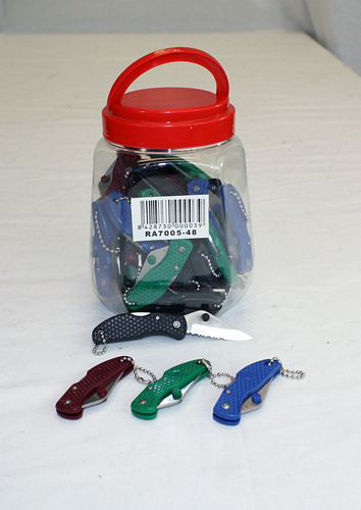Picture of Knife 2.5" Keychain Asst Color 48Pc - No: RA7005-48