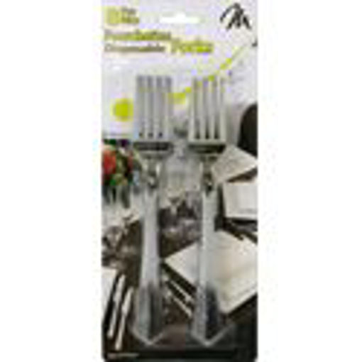 Picture of Fork Silver Disposable 8Pk - No 076020