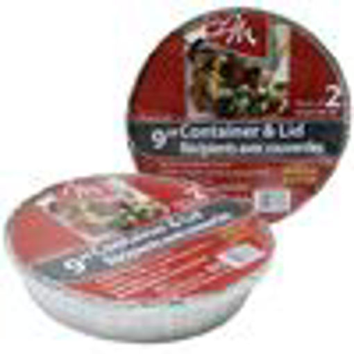 Picture of Foil Container 9in W/Lid 2Pk - No 074656