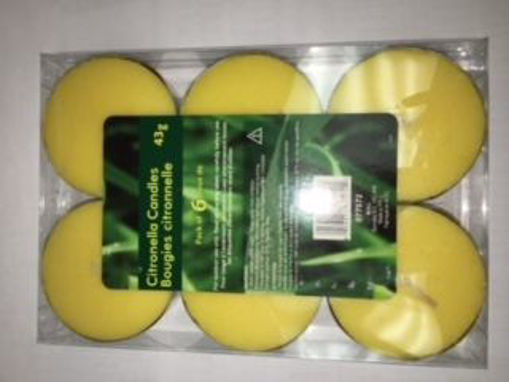 Picture of Candle Tealight Citronella Jumbo 6Pk - No 077572