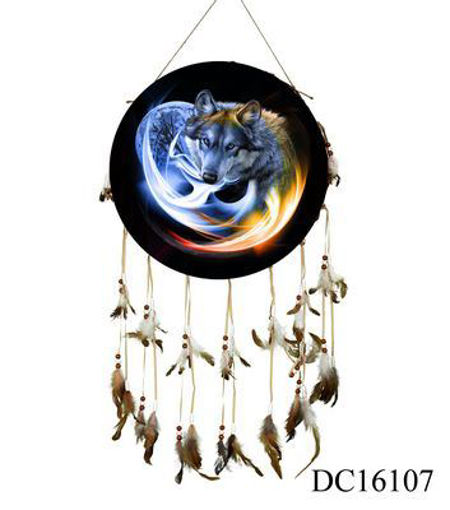 Picture of Dream Catcher 16in Drum/Wolf - No DC16107