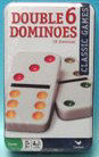 Picture of Dominoes Dbl 6 Color In Tin - No 82008