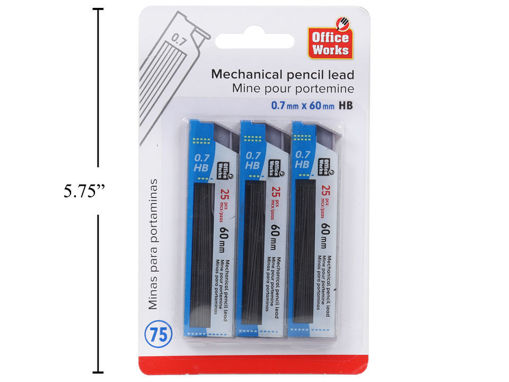 Picture of 0.7X60Mm Hb Pencil Lead 3X25Pc - No 30647