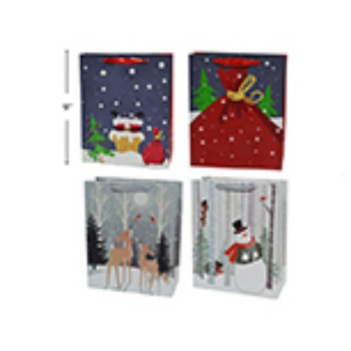Picture of Xmas Gift Bag-Med 4Asst 7X9X4 - No 33758
