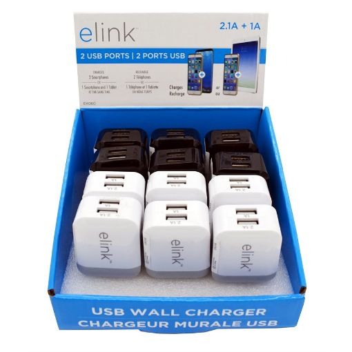 Picture of Wall Plug Charger, Dual - No EK-060