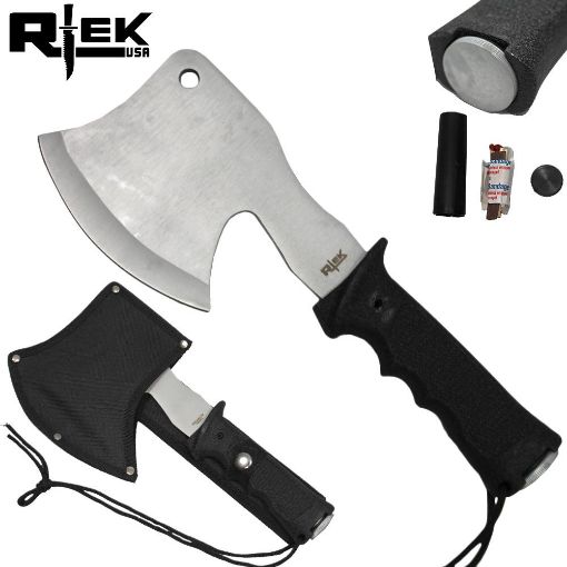 Picture of 11" RTEK SILVER SURVIVAL AXE WITH SHEATH & SURVIVAL KIT - No RT7177-110S