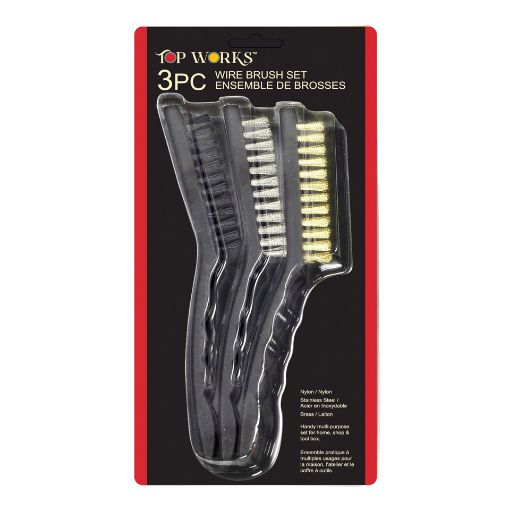 Picture of Wire Brush 9in 3Pc set Brass Plastic Hd - No 078539