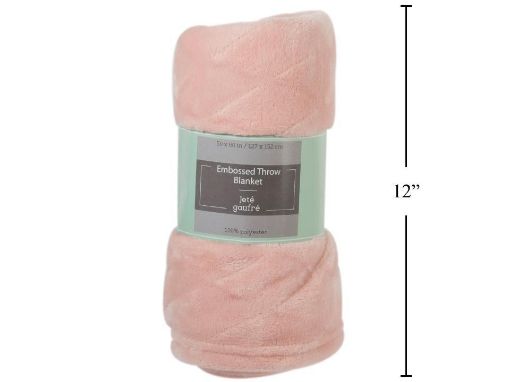 Picture of Flannel Throw Blanket 50X60in, Pink - No 65794
