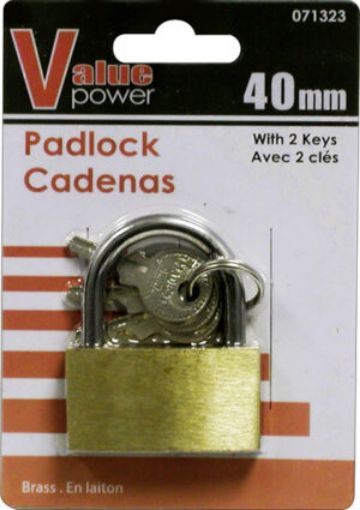 Picture of Padlock 40Mm Brass Long Sh - No 071323