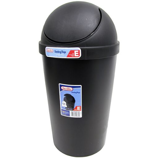 Picture of Wastebasket Black Swing Top 3Gal - No 10839006