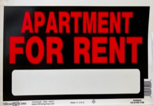 Picture of Sign inAppartment Rentin 8X12 - No 812-AR