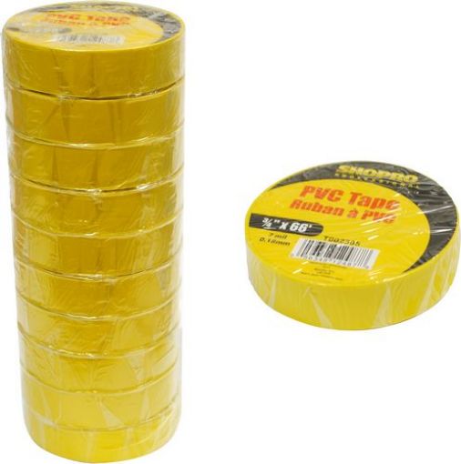 Picture of Tape PVC 3/4" x 66' Yellow - No: T002305