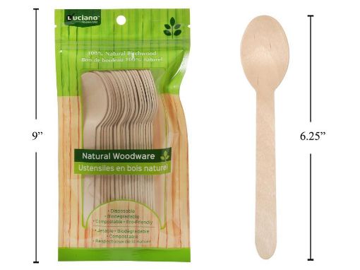 Picture of 20-Pc 160Mm Wooden Spoon - No 80080