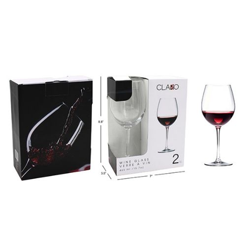 Picture of Wine Glass 465Ml 2Pk Red - SKU: 079102