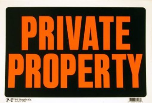 Picture of Sign - Private Property 8X12 - SKU: 812-PP