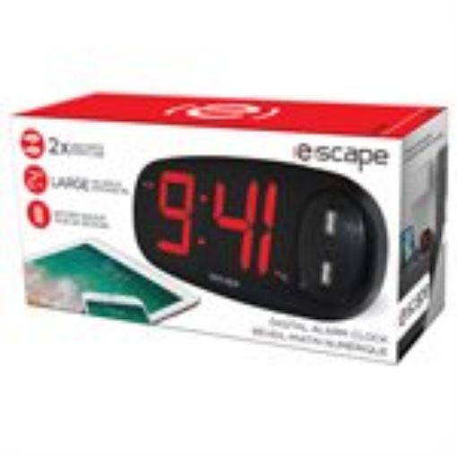 Picture of Digital Alarm Clock + 2 Usb Ports - SKU: ALCK-162