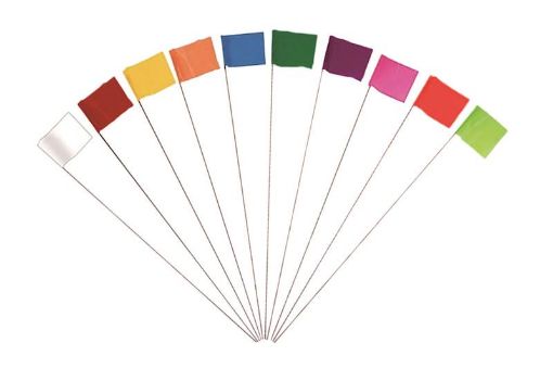 Picture of 100Pk 21in White Surveying Flag  - SKU: 41-1621