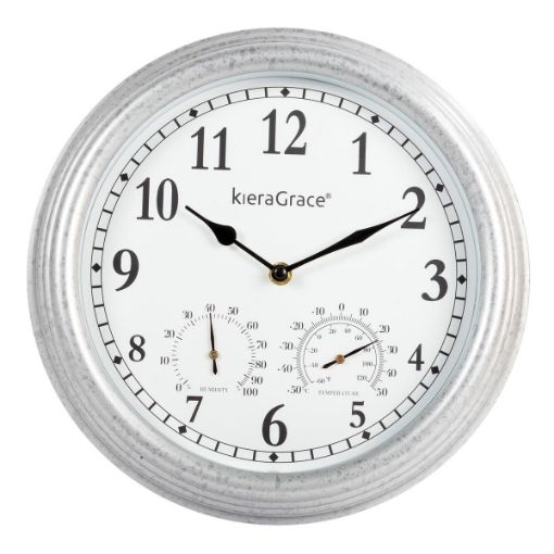 Picture of Outdoor 12In Clock, Temperature & Humid - SKU: 87477-1