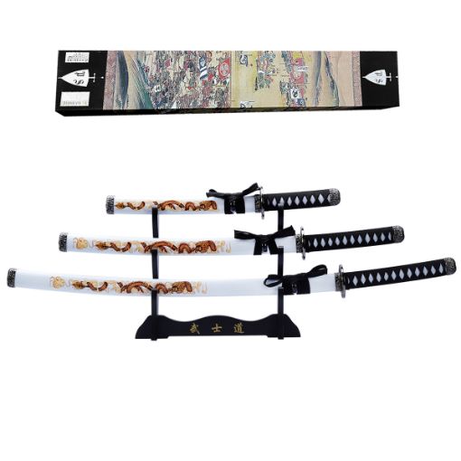 Picture of Katana 3pcs Sword Display - SKU: SWSA124-BDDG