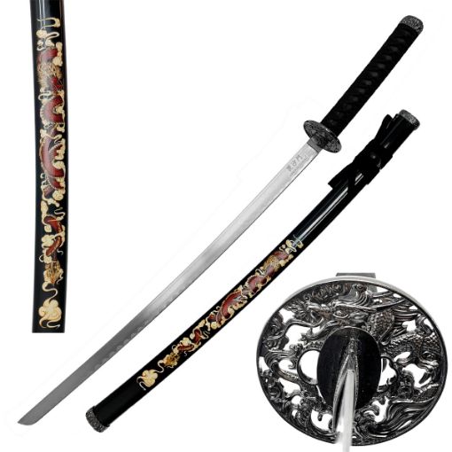 Picture of Sword 3Pcs Katana Disp - SKU: SWSA124-BK