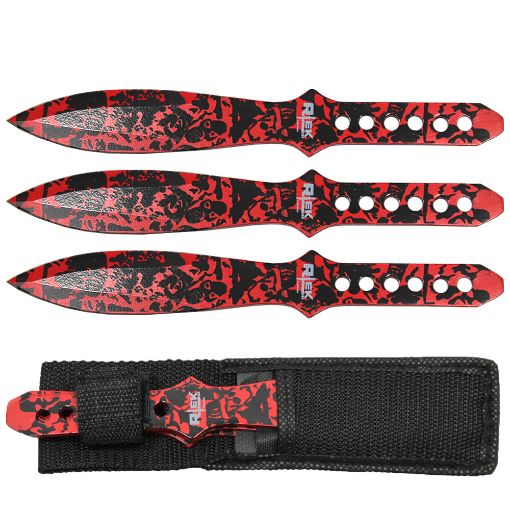 Picture of Throwing Knife Set 3Pcs 8In - SKU: TK01138-ZMRD