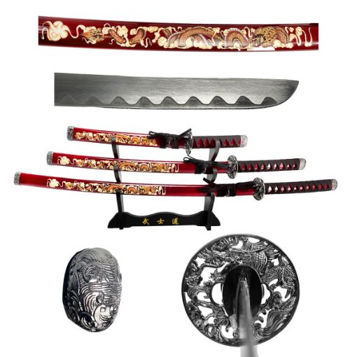 Picture of Sword 3Pcs Katana Display - SKU: SWSA124-BD