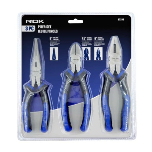 Picture of 3Pc Plier Set, Ln, Cutting, Linesman - SKU: 65296