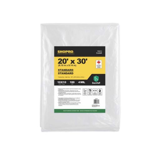 Picture of 4Ml 20X30ft Clear Duratuff Tarp - SKU: T004314